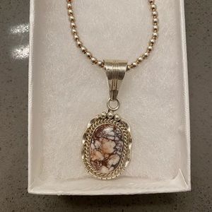 Wild Horse Pendant Set in Silver